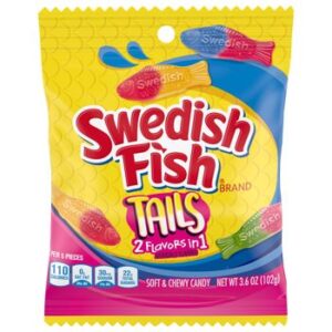 Swedish Fish Assorted Big Tails Peg Bag 3.6oz 12ct